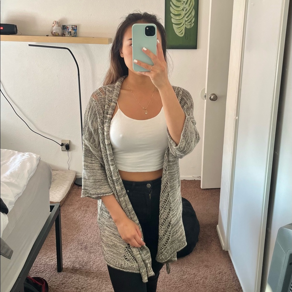 Boho tan cardigan